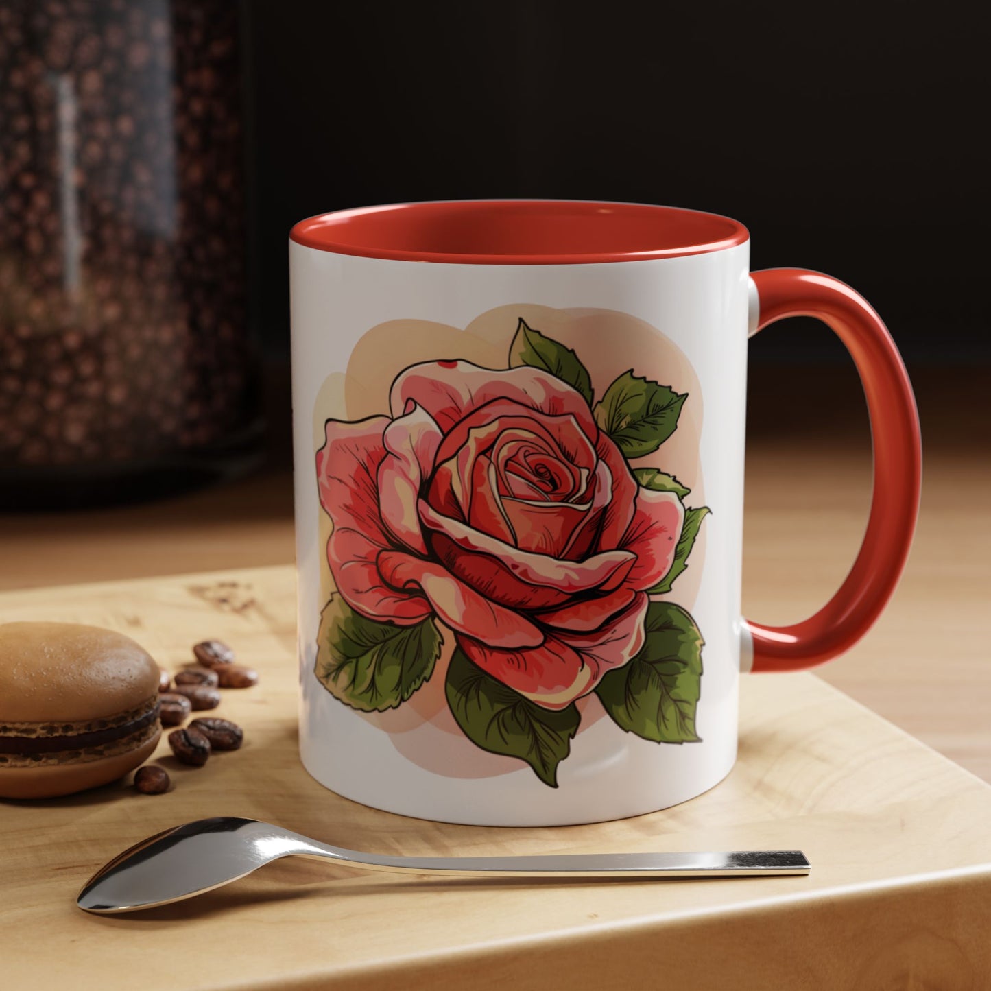 Elegant Floral Accent Coffee Mug - Perfect Gift for Garden Lovers