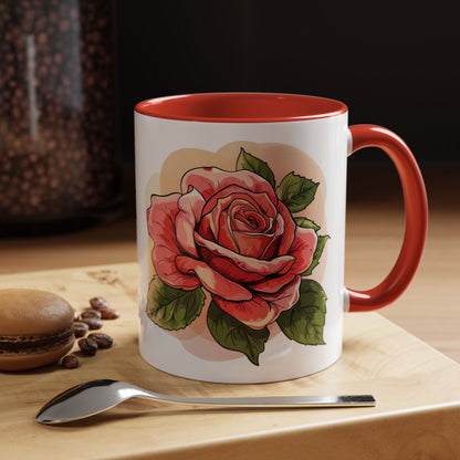 Elegant Floral Accent Coffee Mug - Perfect Gift for Garden Lovers