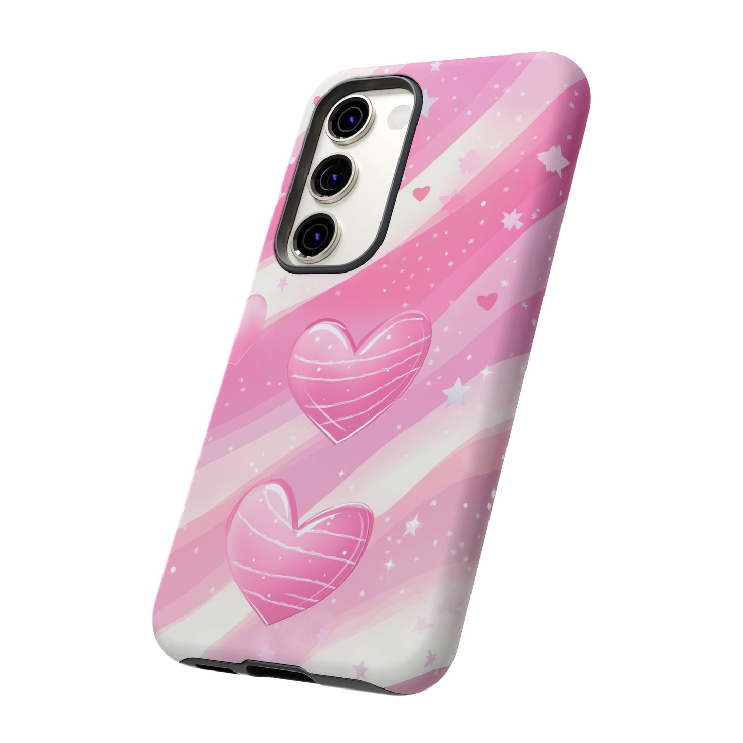 Pink Hearts Phone Case - iPhone, Samsung, and Google case