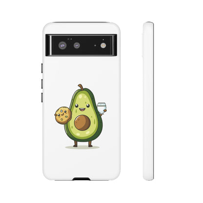 Tough Cases with Cute avocado cartoon character for iPhone, Samsung, and Google case