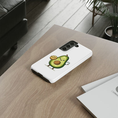 Tough Cases with Cute avocado cartoon character for iPhone, Samsung, and Google case