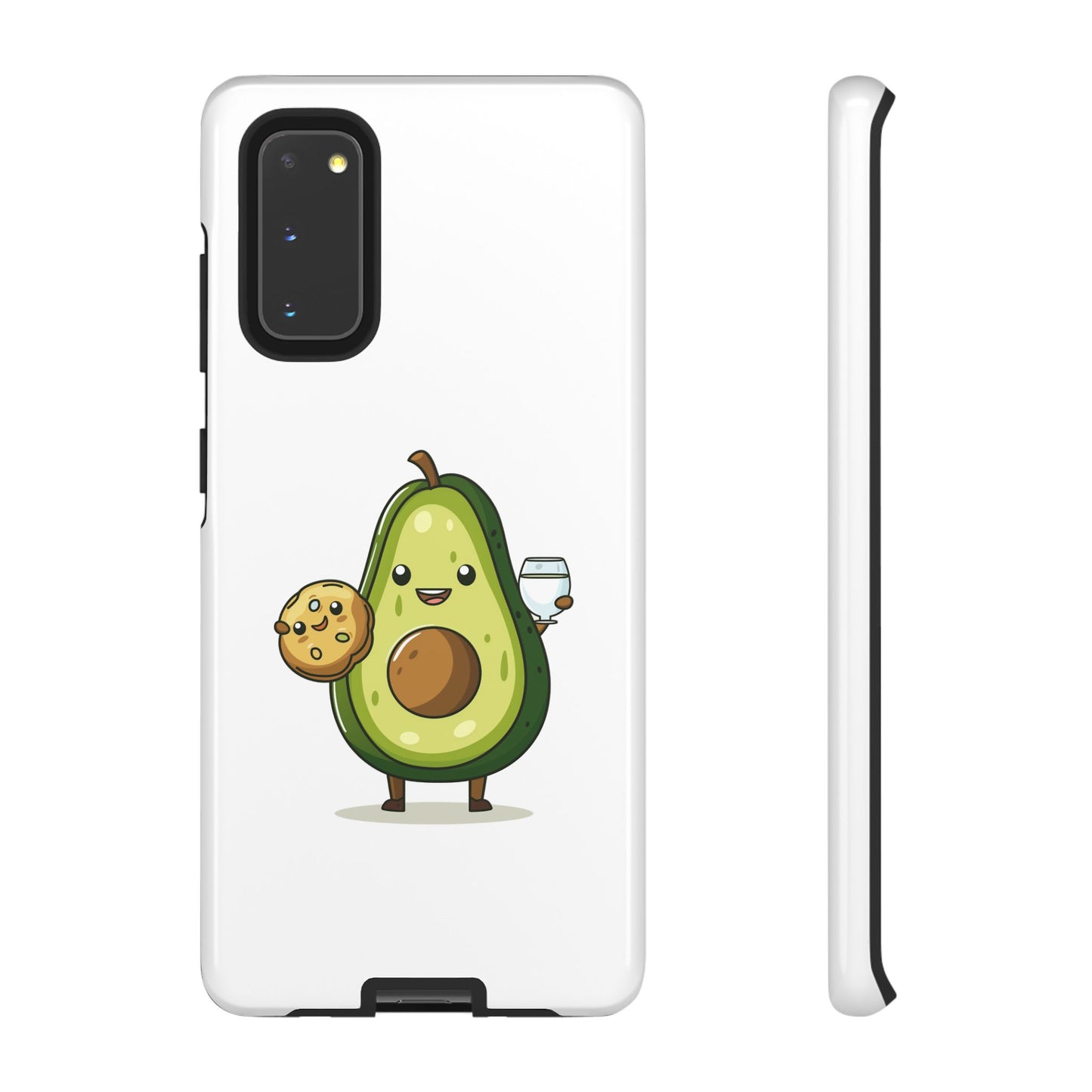 Tough Cases with Cute avocado cartoon character for iPhone, Samsung, and Google case