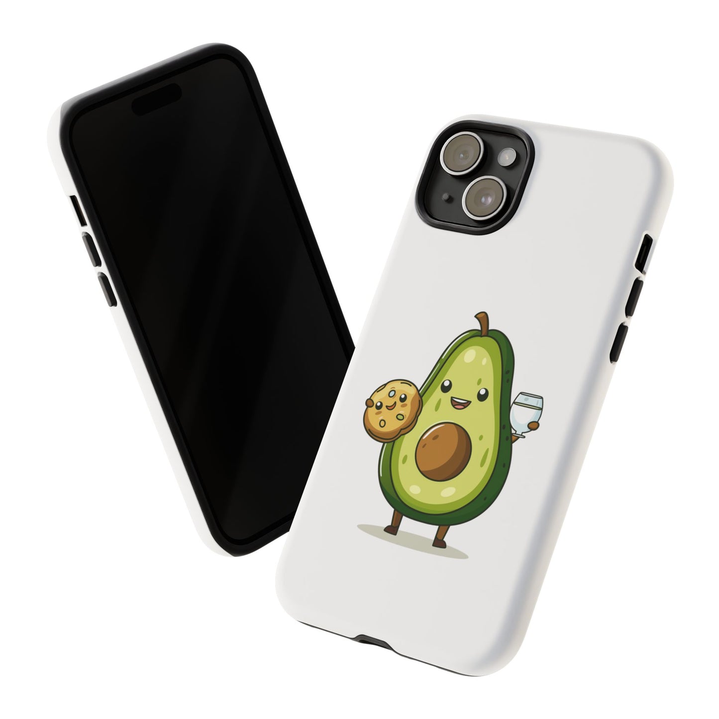 Tough Cases with Cute avocado cartoon character for iPhone, Samsung, and Google case