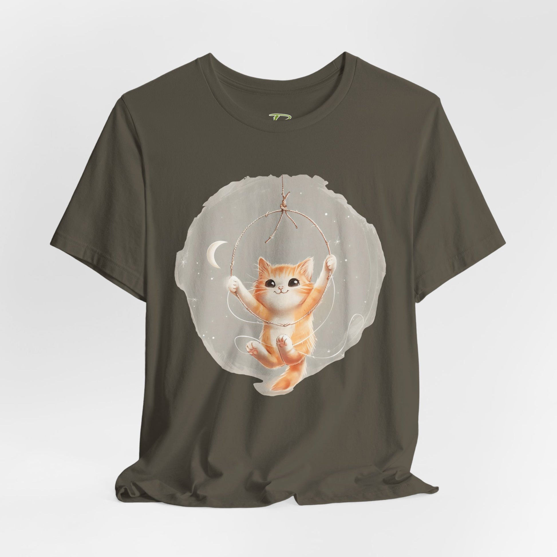 Cute Smiling Cat Cartoon T-shirt - Paraw