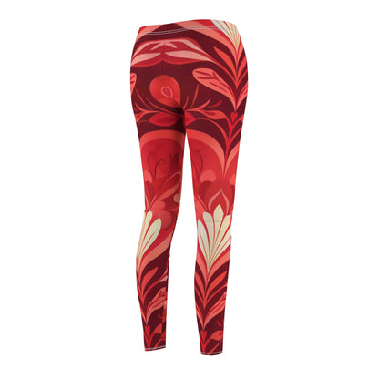 Cut & Sew Casual Leggings for Women- Women's Leggings with Hearts design