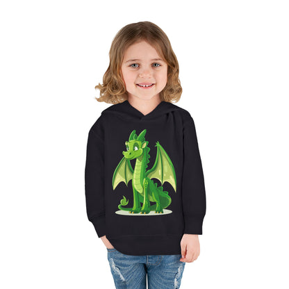 Toddler Pullover Fleece Hoodie - Cute Cartoon Dragon Design Hoodie