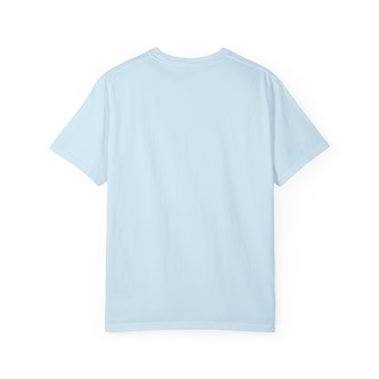 Unisex Garment-Dyed T-shirt - Journey of Heart - Train Tracks Coming out from Heart