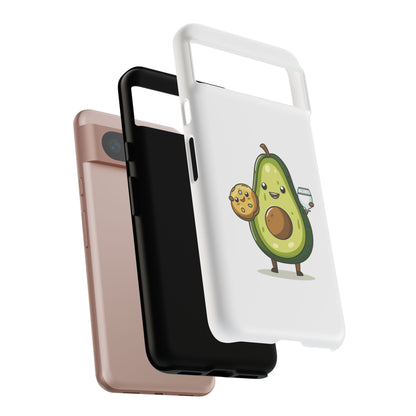 Tough Cases with Cute avocado cartoon character for iPhone, Samsung, and Google case