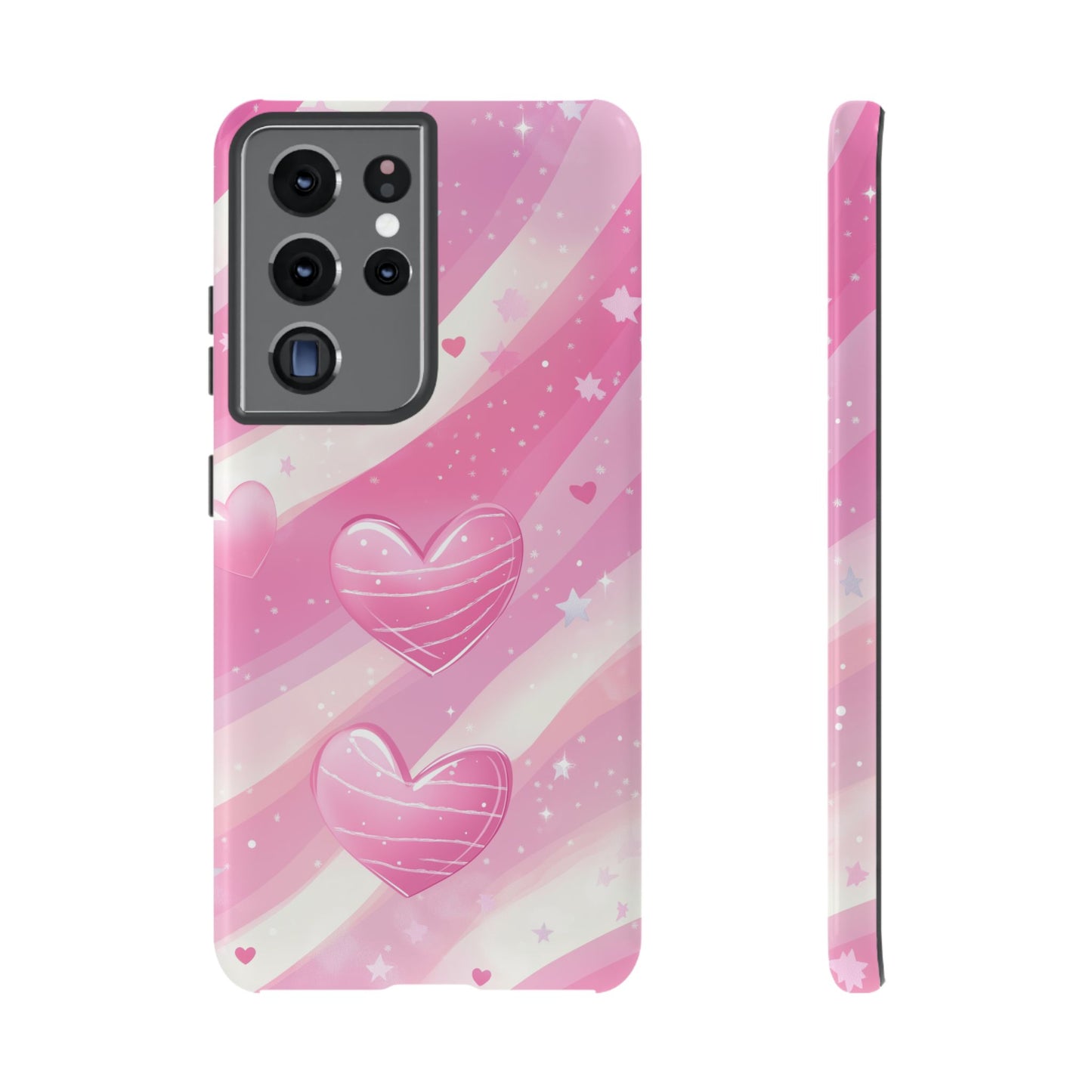 Pink Hearts Phone Case - iPhone, Samsung, and Google case