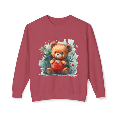 Teddy Bear Unisex Lightweight Crewneck Sweatshirt