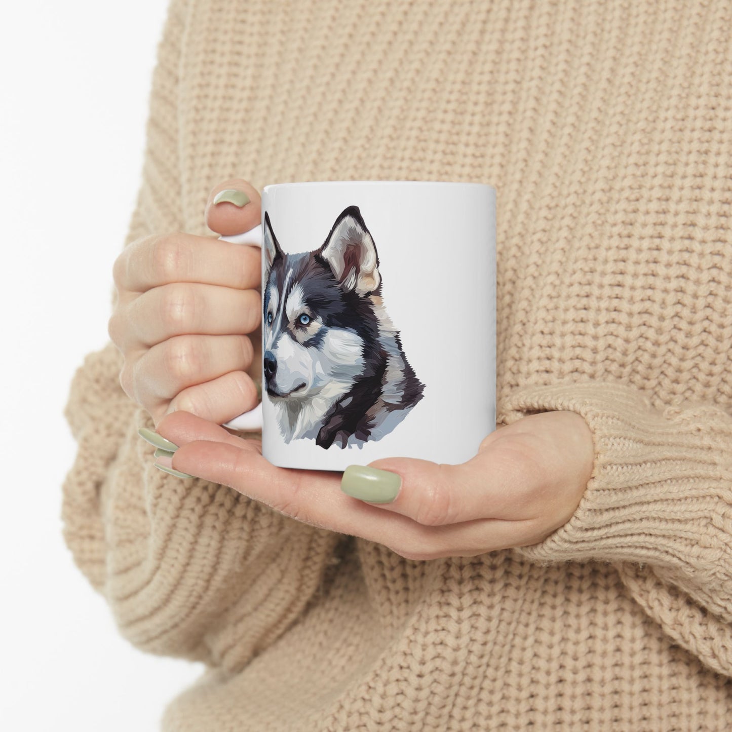 Siberian Husky Dog Coffee Mug - Ceramic Mug, (11oz, 15oz)