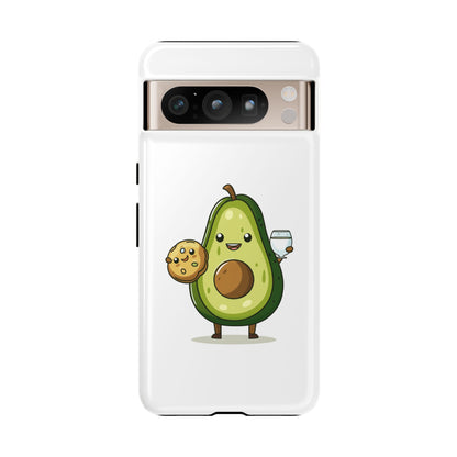 Tough Cases with Cute avocado cartoon character for iPhone, Samsung, and Google case