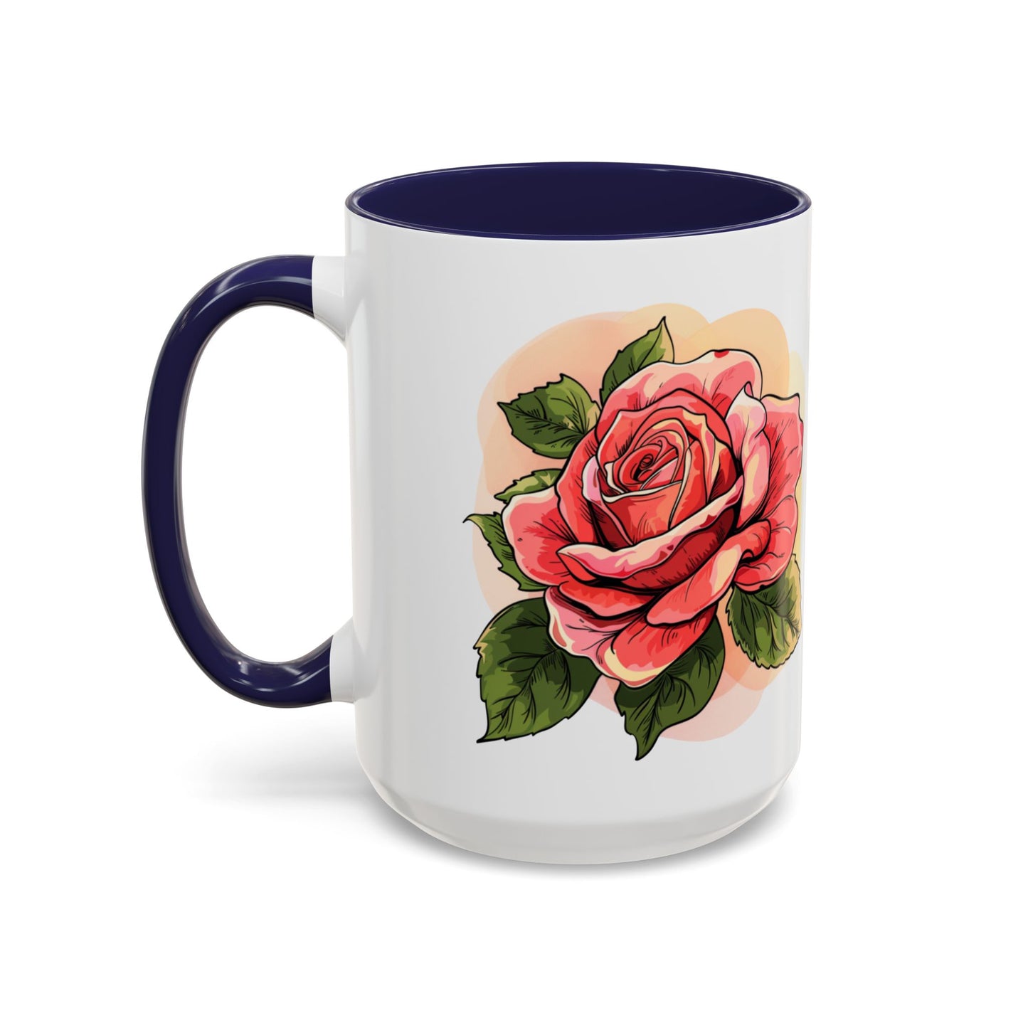 Elegant Floral Accent Coffee Mug - Perfect Gift for Garden Lovers