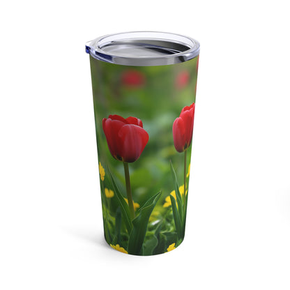 Blooming Beauty: Red Tulip Tumbler (20oz)