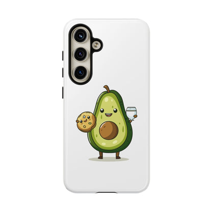 Tough Cases with Cute avocado cartoon character for iPhone, Samsung, and Google case