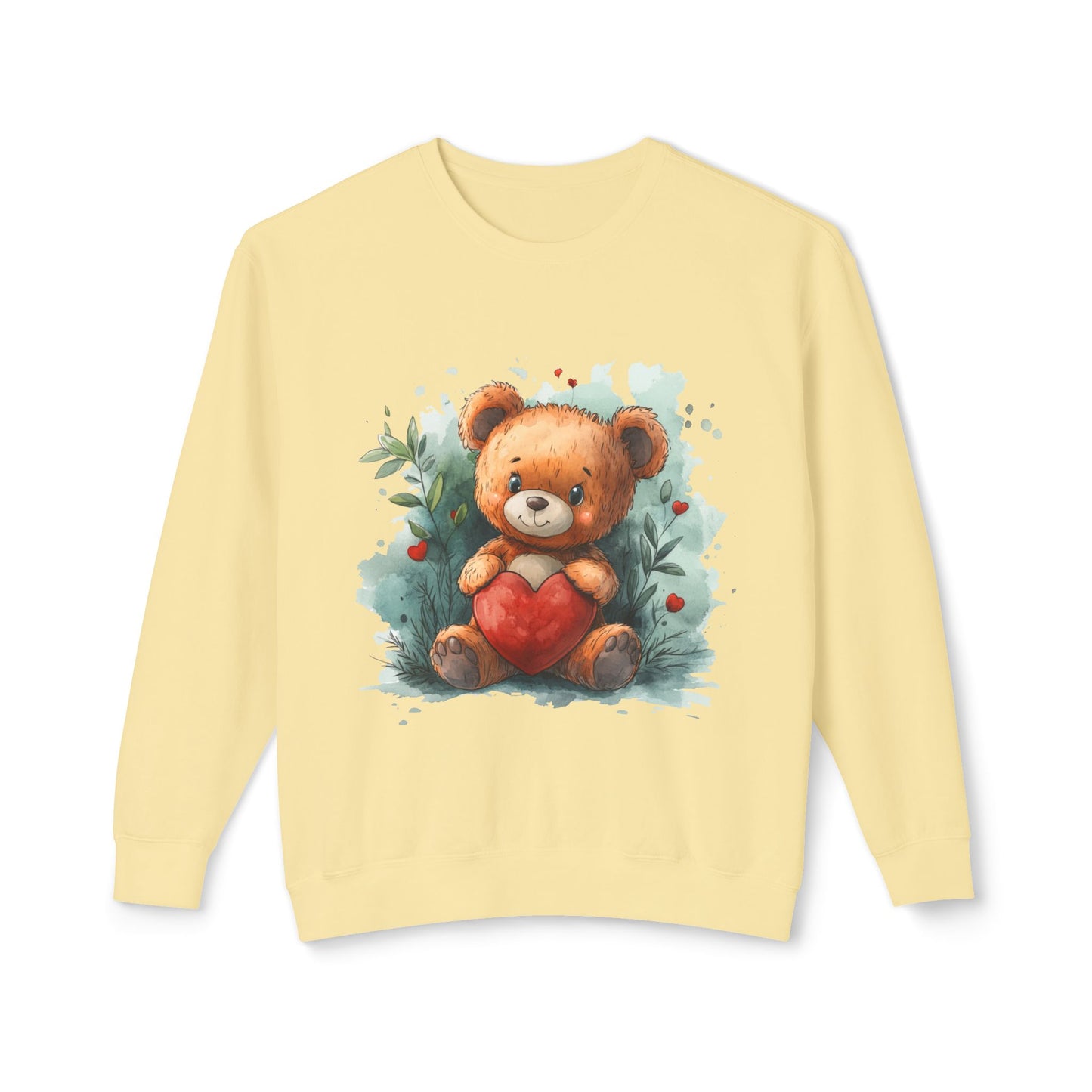 Teddy Bear Unisex Lightweight Crewneck Sweatshirt