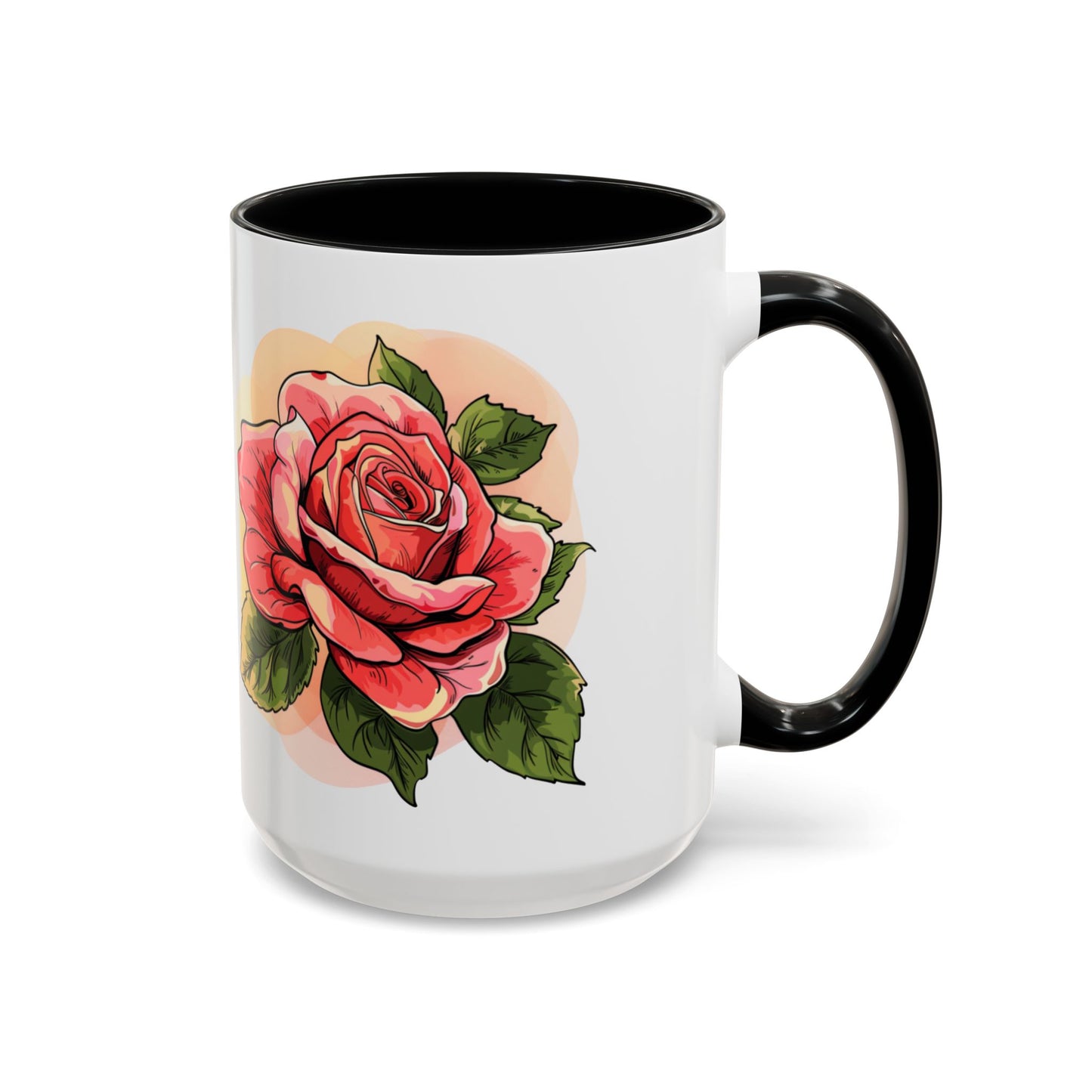 Elegant Floral Accent Coffee Mug - Perfect Gift for Garden Lovers