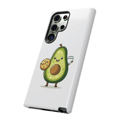 Tough Cases with Cute avocado cartoon character for iPhone, Samsung, and Google case