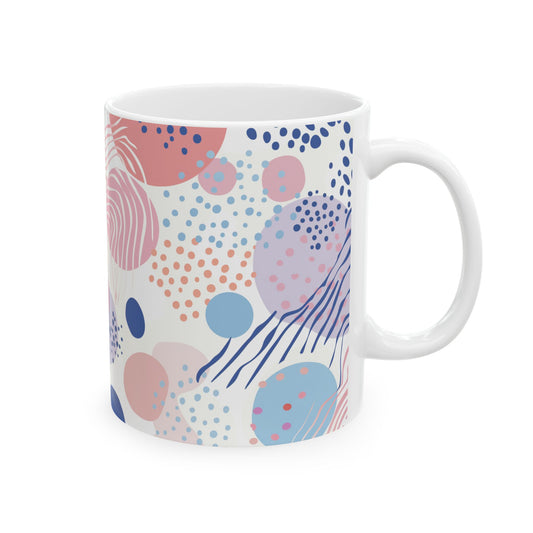 Geometric Shapes Ceramic Mug - (11oz, 15oz)