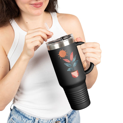 Insulated Travel Mug, 40oz - Peaceful Bloom Insulated Mug