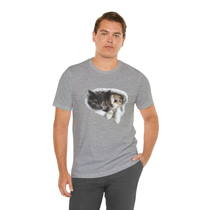 Cute Cats T-shirt for Cat Lovers - Lightweight Fabric Tee