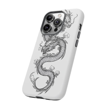 Dragons Phone Cases - Black Ink Tattoo Design of Dragons Tough Cases