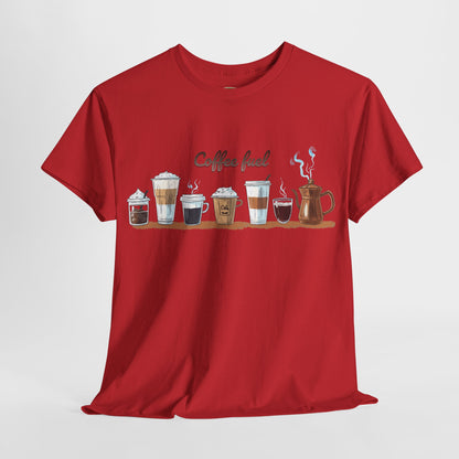 Coffee Cups T-shirt - Unisex Heavy Cotton Tee