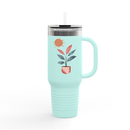 Insulated Travel Mug, 40oz - Peaceful Bloom Insulated Mug