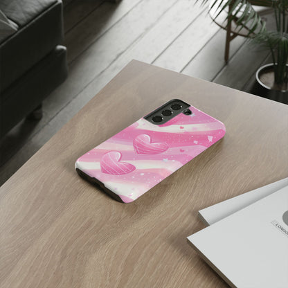 Pink Hearts Phone Case - iPhone, Samsung, and Google case