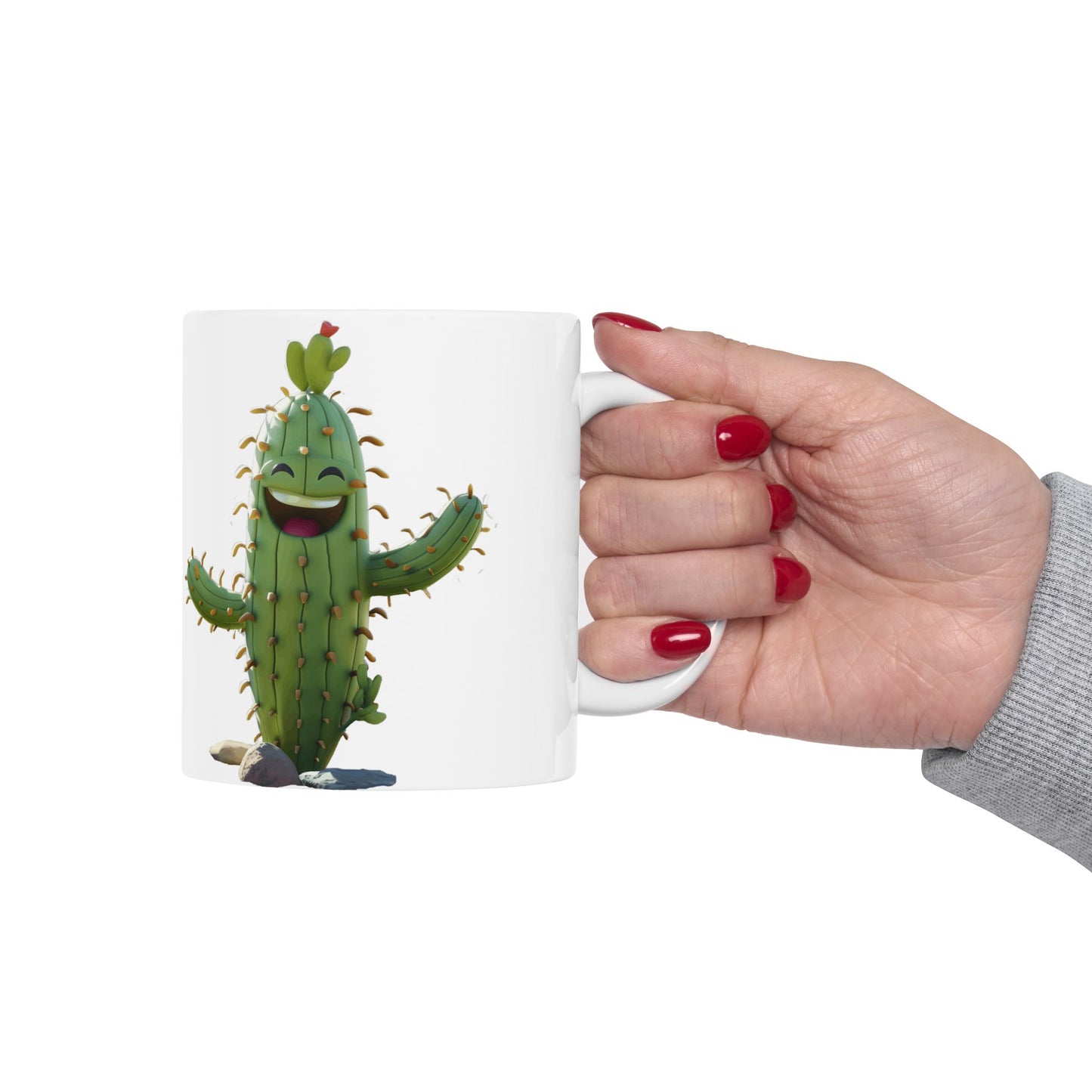 Funny Ceramic Mug with Cactus design, (11oz, 15oz)