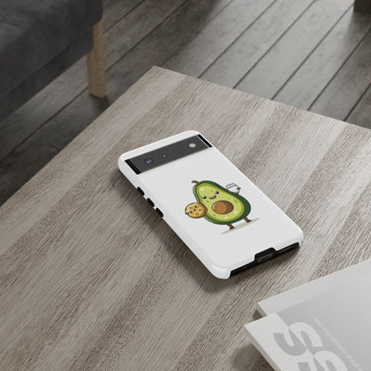 Tough Cases with Cute avocado cartoon character for iPhone, Samsung, and Google case