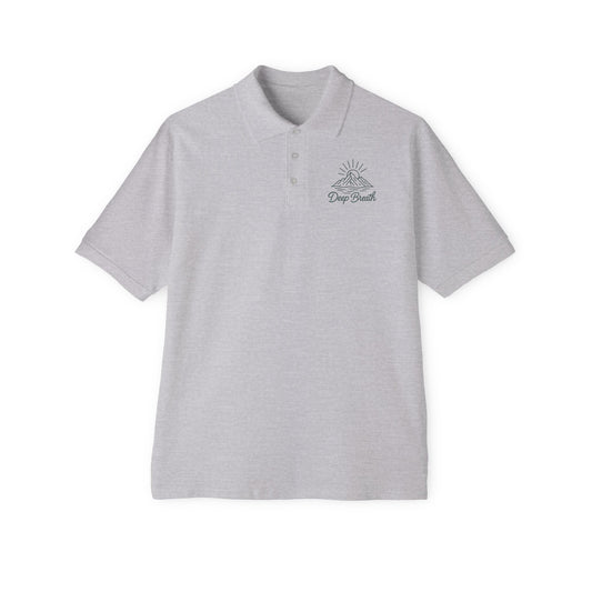 Men's Polo - "Deep Breath" Relaxed Style for Casual Elegance