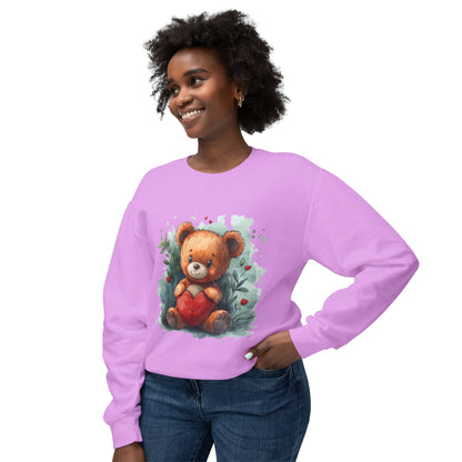 Teddy Bear Unisex Lightweight Crewneck Sweatshirt