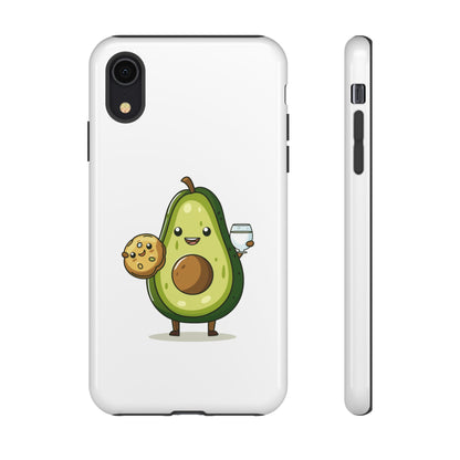 Tough Cases with Cute avocado cartoon character for iPhone, Samsung, and Google case