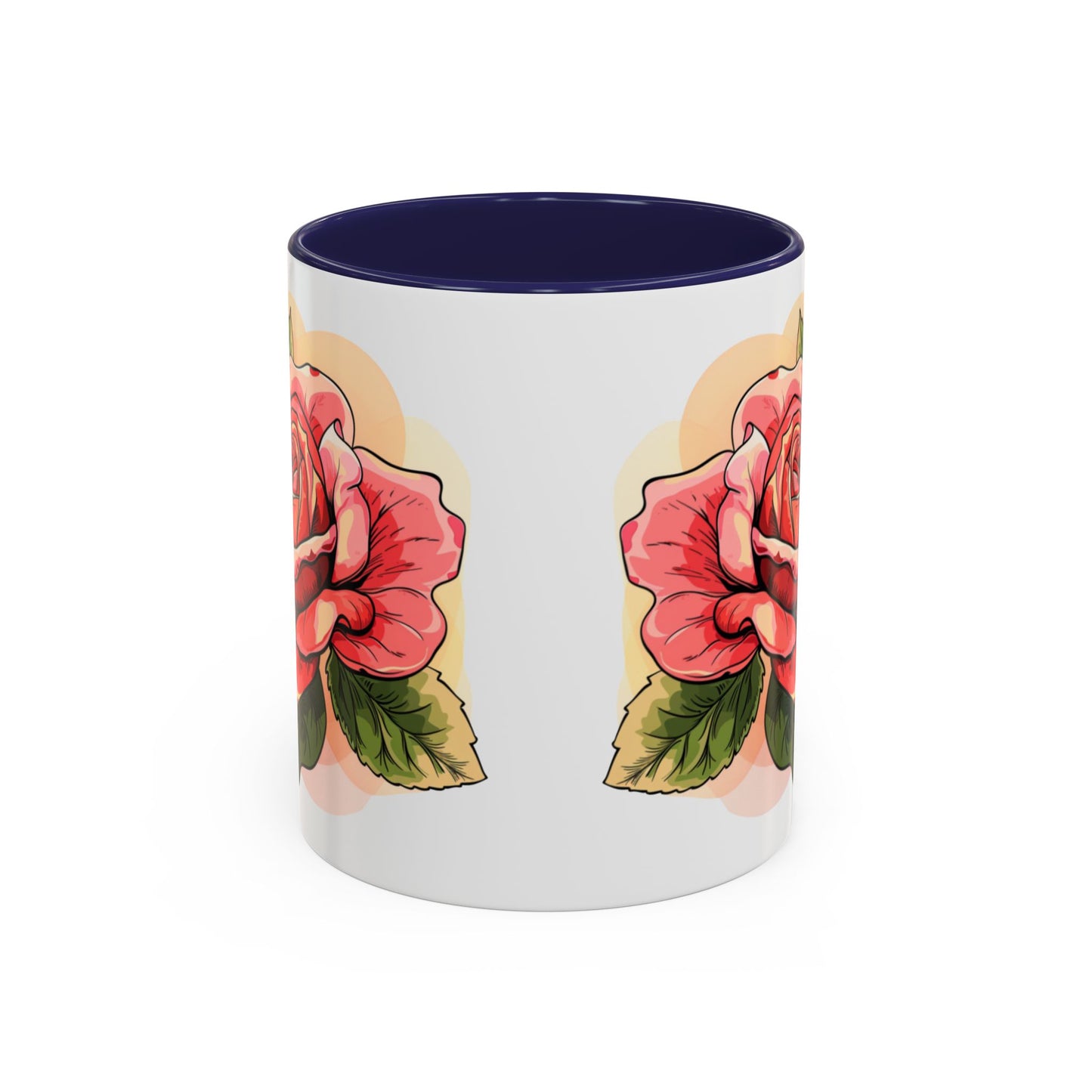 Elegant Floral Accent Coffee Mug - Perfect Gift for Garden Lovers