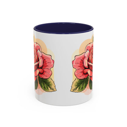 Elegant Floral Accent Coffee Mug - Perfect Gift for Garden Lovers