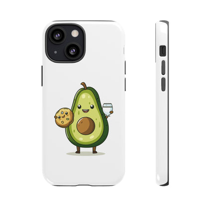 Tough Cases with Cute avocado cartoon character for iPhone, Samsung, and Google case