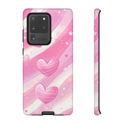 Pink Hearts Phone Case - iPhone, Samsung, and Google case