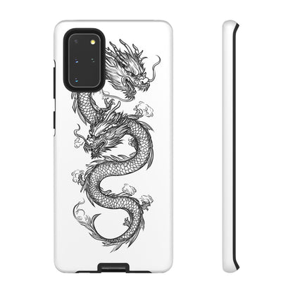 Dragons Phone Cases - Black Ink Tattoo Design of Dragons Tough Cases