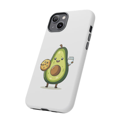 Tough Cases with Cute avocado cartoon character for iPhone, Samsung, and Google case