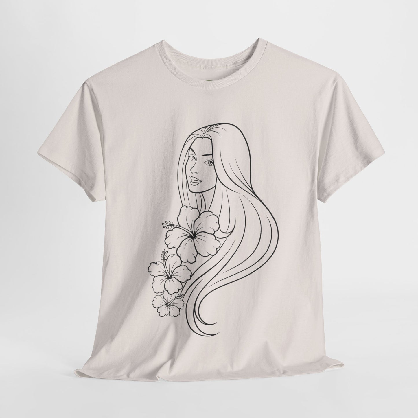 Floral Princess Cotton Tee - Chic Casual Wear - Birthday Gift - Mother's Day Gift