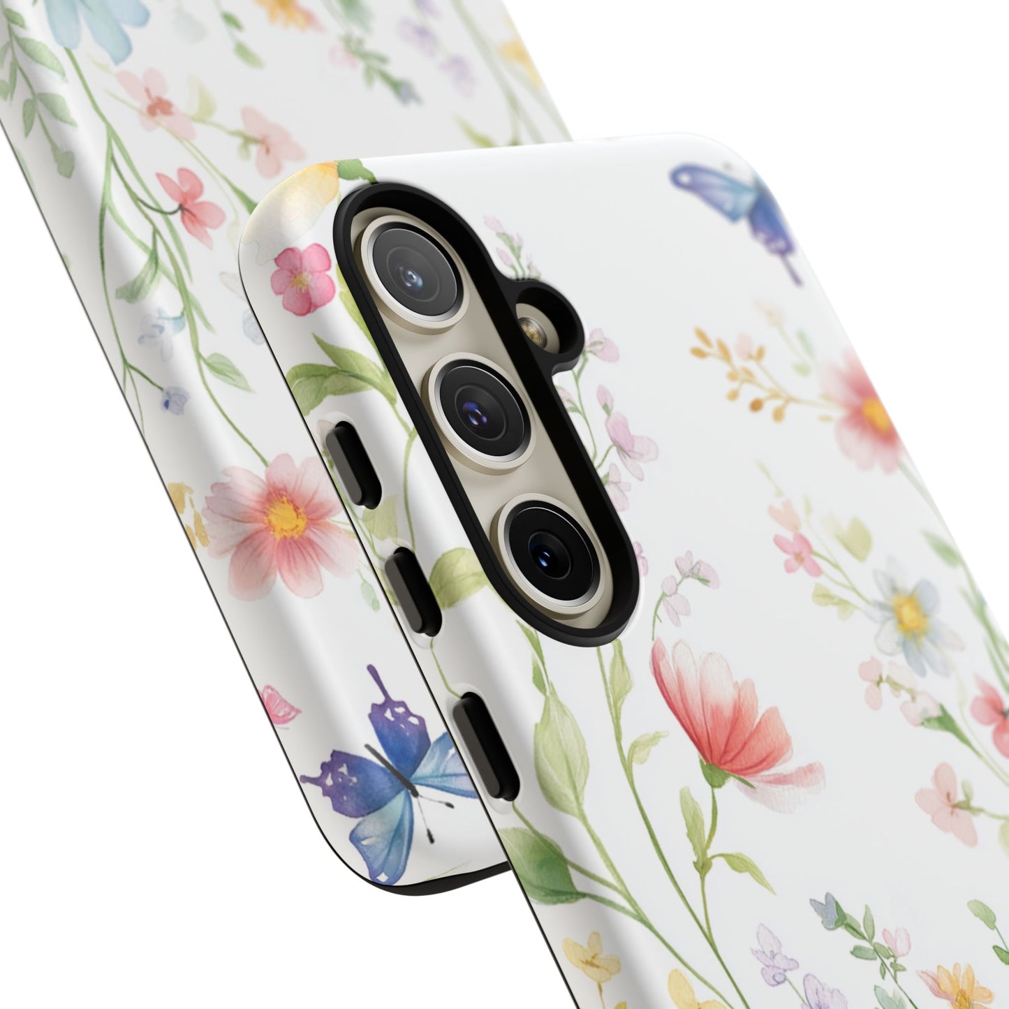 Watercolor Wildflower & Butterfly Phone Case - iPhone, Samsung, and Google case