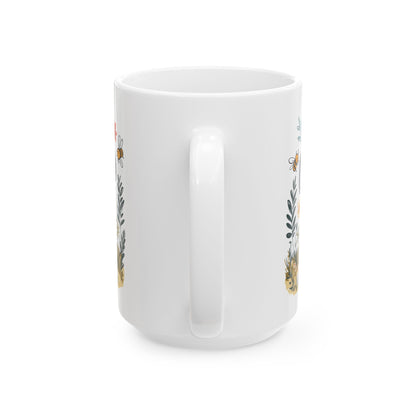 Camp Life Ceramic Mug - Nature-Inspired Coffee Cup for Outdoor Enthusiasts