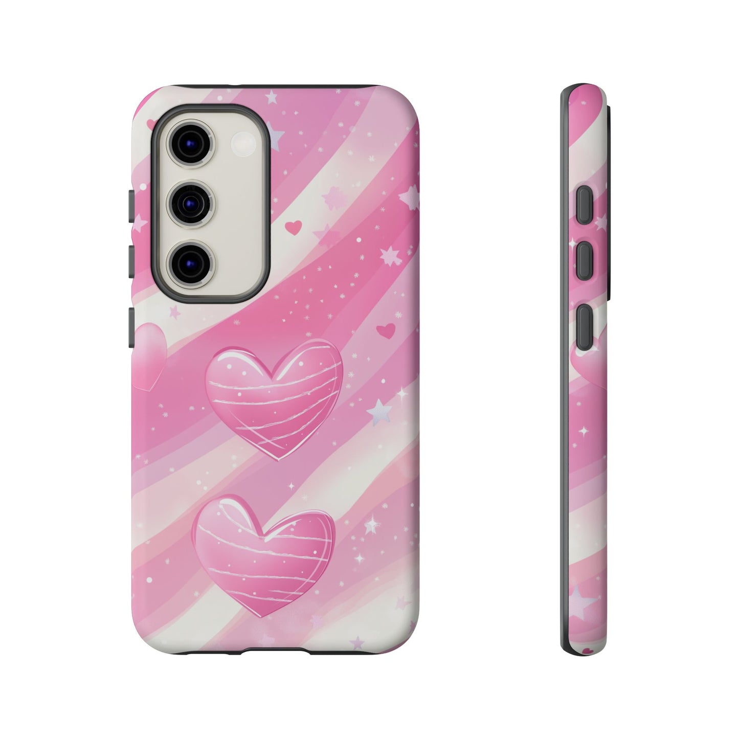 Pink Hearts Phone Case - iPhone, Samsung, and Google case