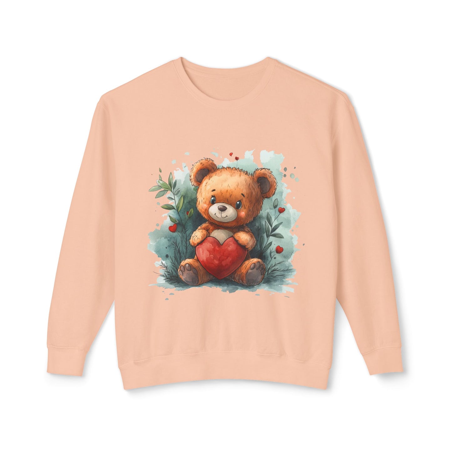 Teddy Bear Unisex Lightweight Crewneck Sweatshirt