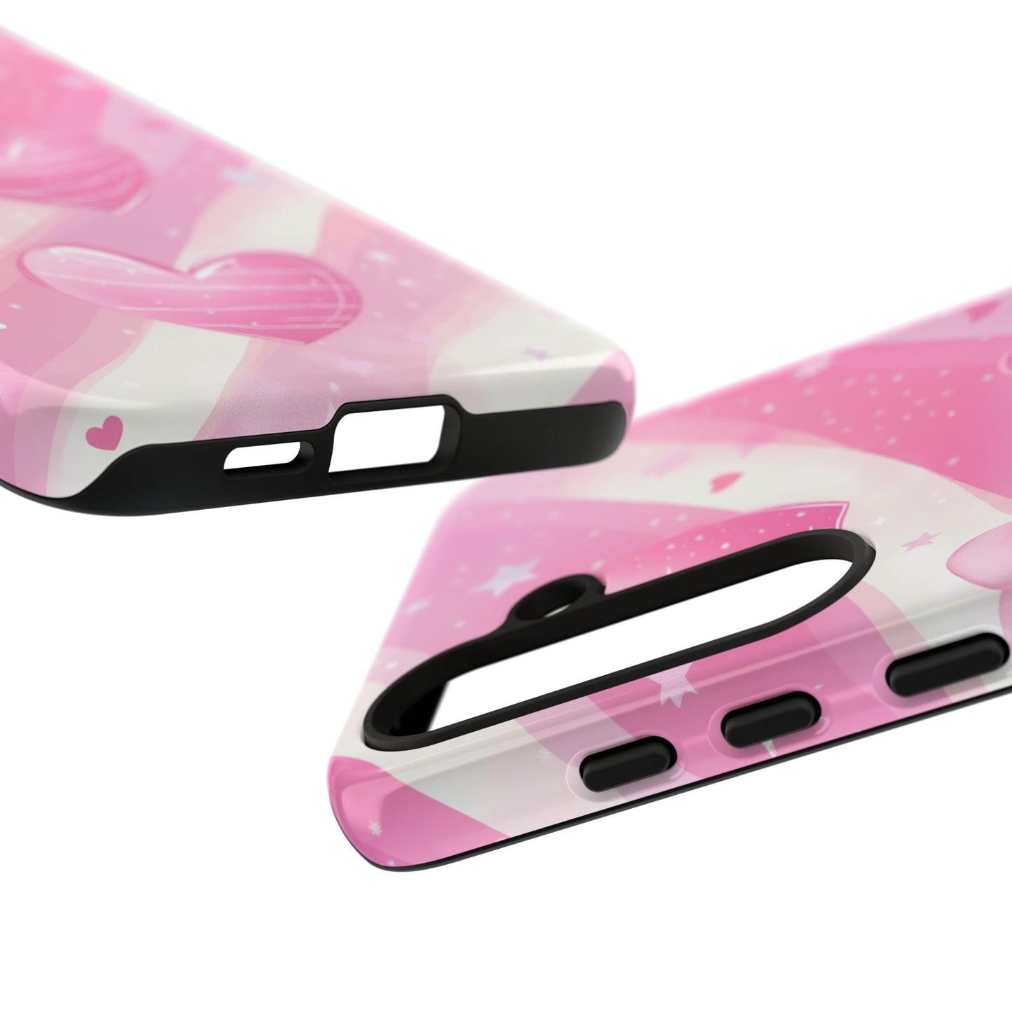 Pink Hearts Phone Case - iPhone, Samsung, and Google case