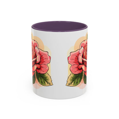 Elegant Floral Accent Coffee Mug - Perfect Gift for Garden Lovers
