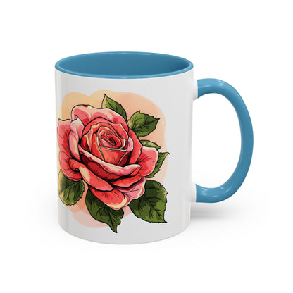 Elegant Floral Accent Coffee Mug - Perfect Gift for Garden Lovers