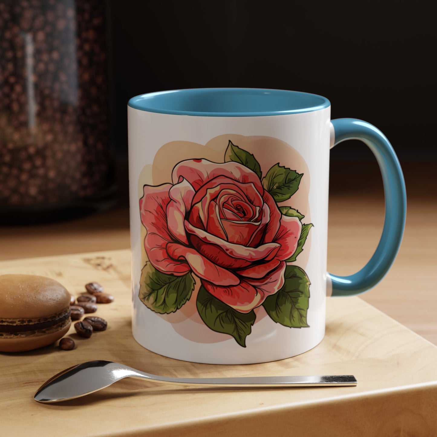 Elegant Floral Accent Coffee Mug - Perfect Gift for Garden Lovers
