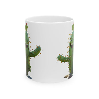 Funny Ceramic Mug with Cactus design, (11oz, 15oz)